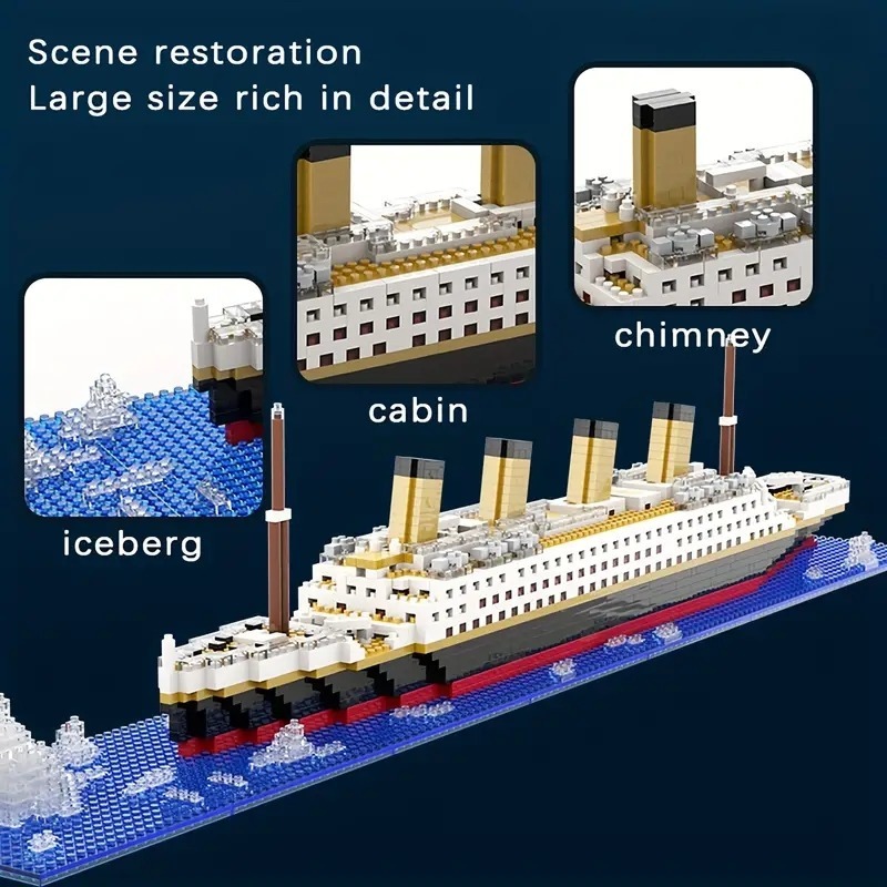 Titanic Micro Building Blocks  - Model Kit Titanic ulasan dan harga