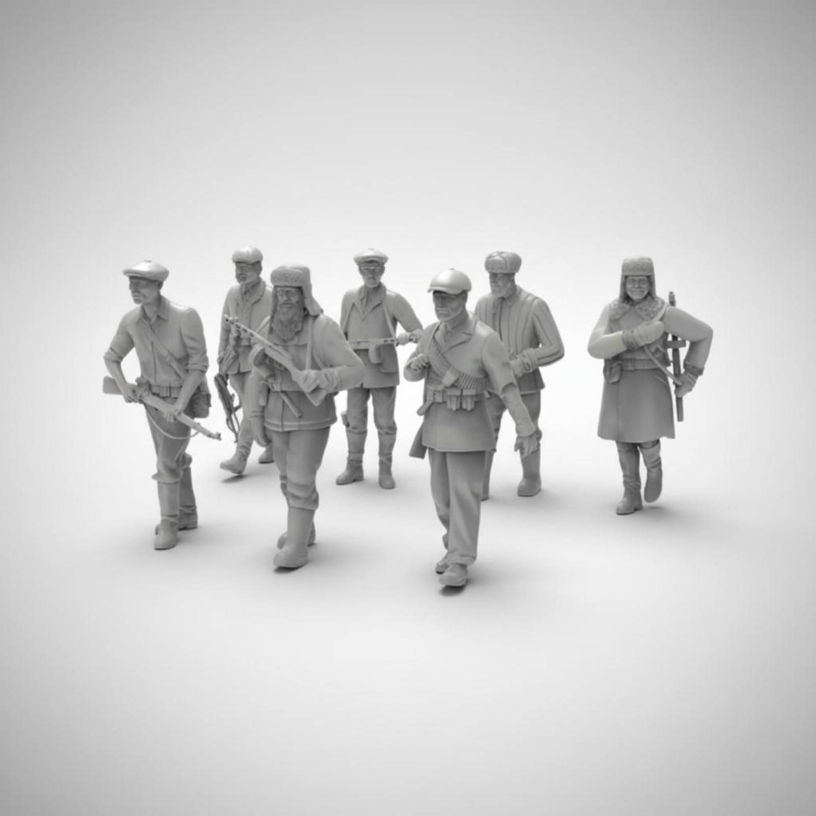 7 Pieces World War II Soldier  - Model Kit Figures ulasan dan harga