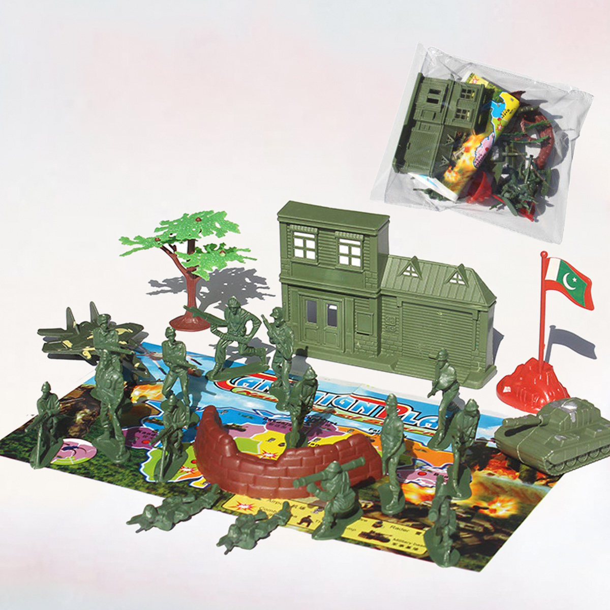 21Pcs Military Plastic Soldier - Model Kit Figures ulasan dan harga