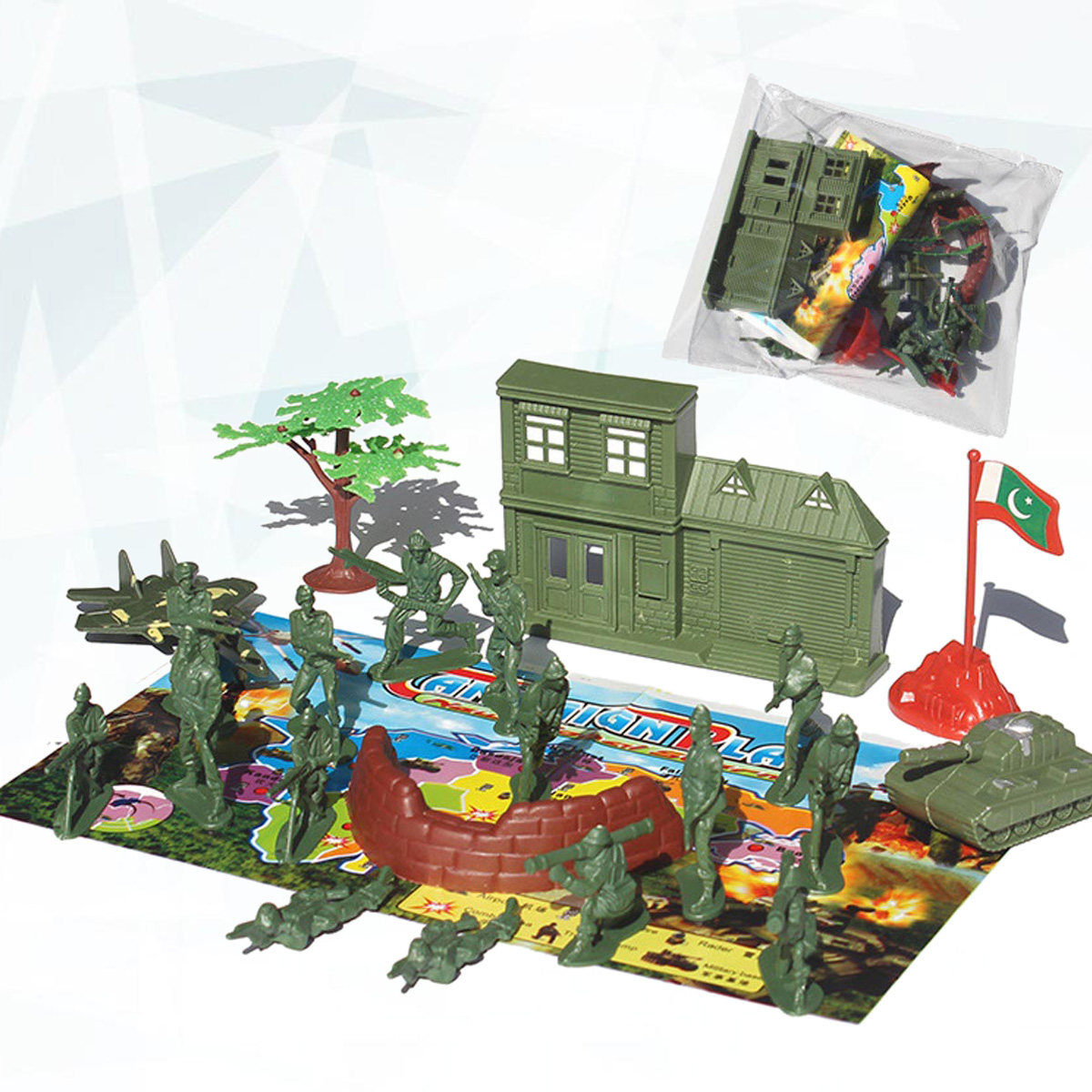 21Pcs Military Plastic Soldier - Model Kit Figures ulasan dan harga