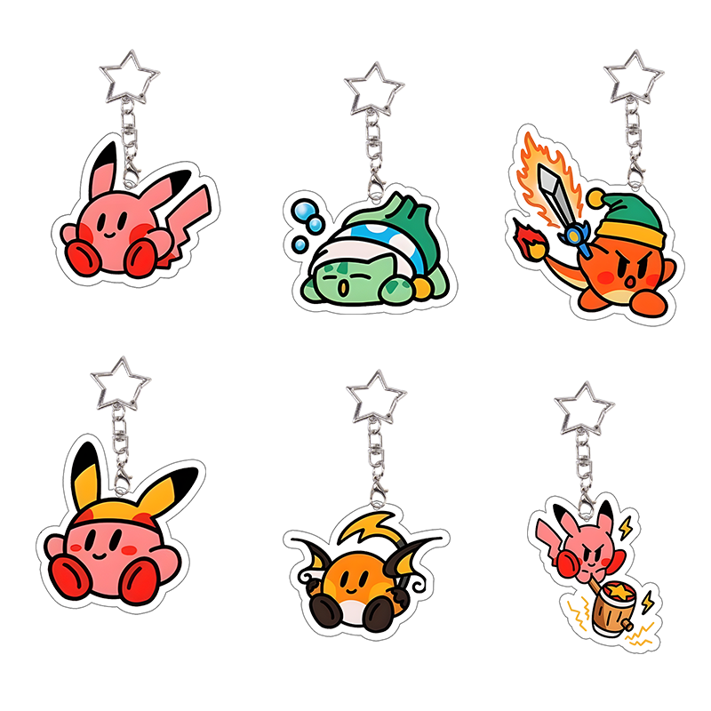 6 Set Charmander Acrylic Keych - Model Kit Kirby ulasan dan harga