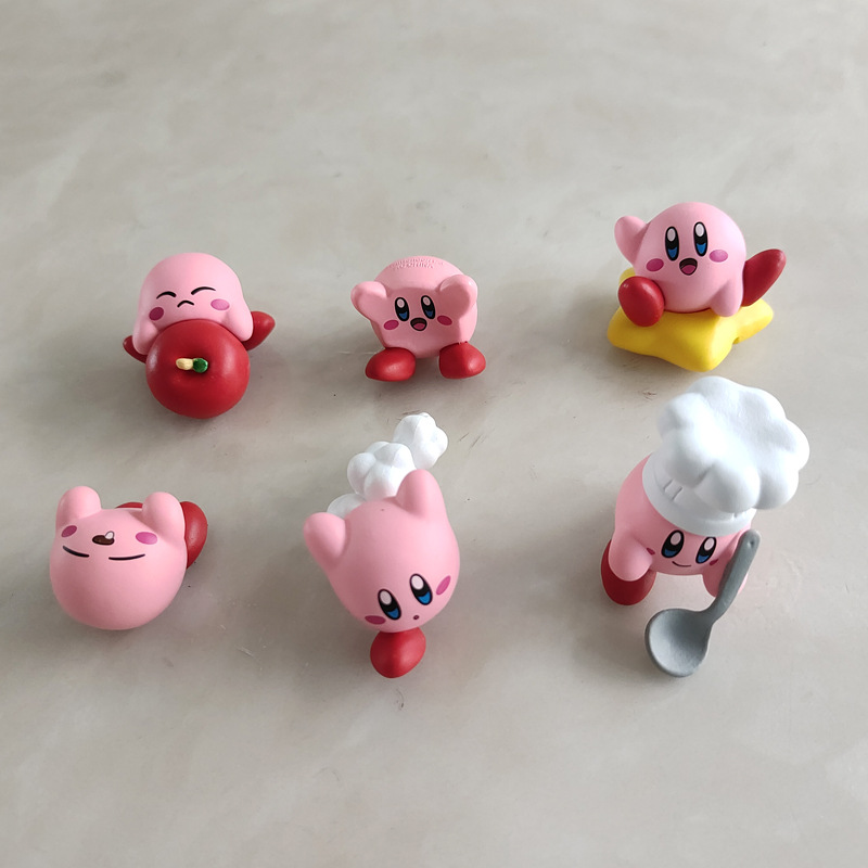 6PCS Set Kawaii Kirby Gashapon - Model Kit Kirby ulasan dan harga