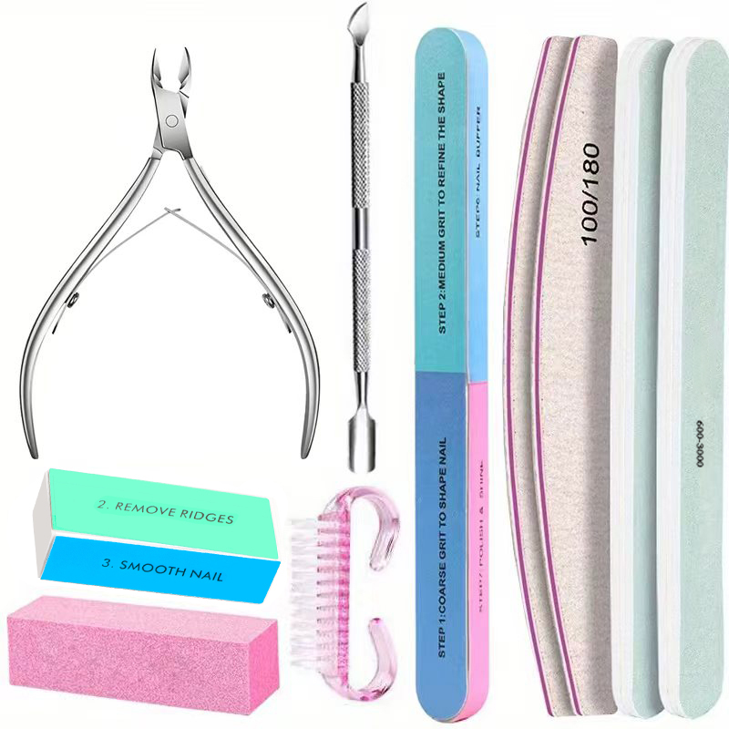 10Pcs Nail Art Set Grit Profes - Sanding Stick Set ulasan dan harga