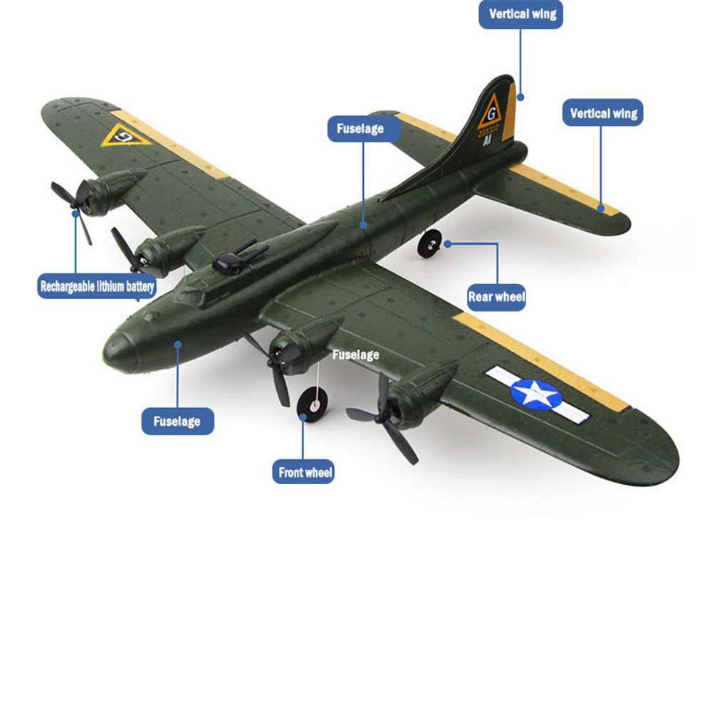 FX817 B17 RC Plane 2.4G 2CH Fi - Model Kit Spitfire ulasan dan harga